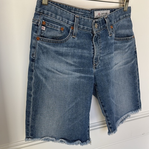 AG Adriano Goldschmied NIKKI Bermuda Shorts Womens Size 26 9” Inseam Raw Cut Hem - Picture 5 of 12